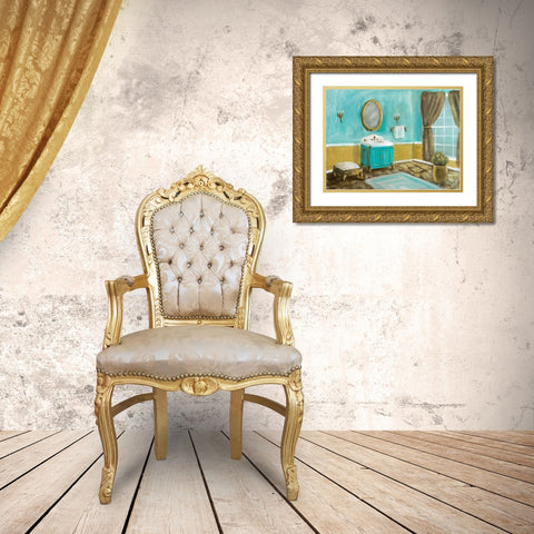 Golden Throne Room I Gold Ornate Wood Framed Art Print with Double Matting by Johnson, Walt