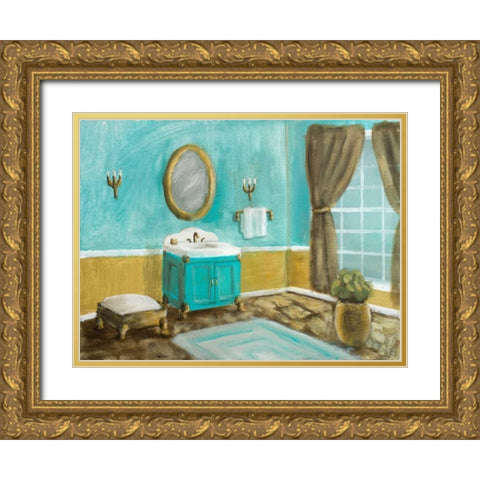 Golden Throne Room I Gold Ornate Wood Framed Art Print with Double Matting by Johnson, Walt