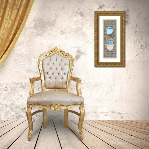 Coffee Cup Stack I Gold Ornate Wood Framed Art Print with Double Matting by Metz, Andi