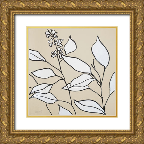 Modern Foliage II Gold Ornate Wood Framed Art Print with Double Matting by Loreth, Lanie