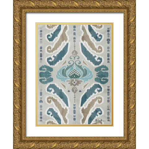 A Touch of Flourish with Border I Gold Ornate Wood Framed Art Print with Double Matting by Pinto, Patricia