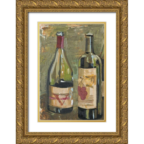 Vino I Gold Ornate Wood Framed Art Print with Double Matting by French-Roussia, Heather