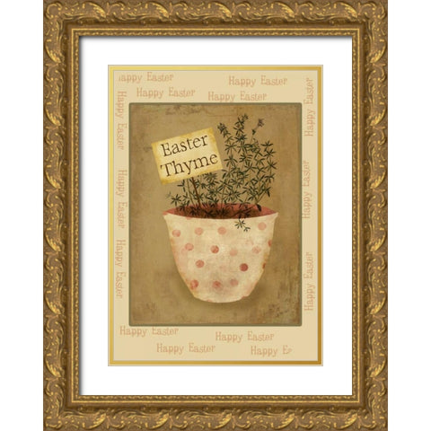 Easter Thyme Gold Ornate Wood Framed Art Print with Double Matting by Albert, Beth