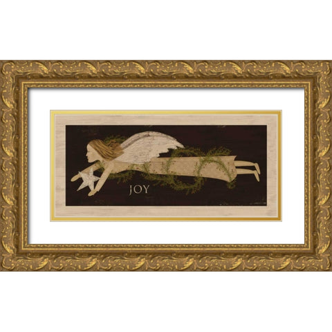 Angel Joy Gold Ornate Wood Framed Art Print with Double Matting by Albert, Beth