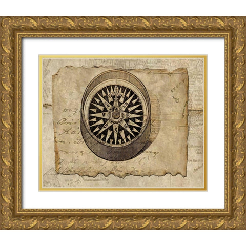 Antique Map VI Gold Ornate Wood Framed Art Print with Double Matting by Albert, Beth