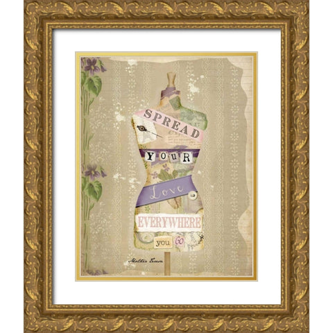 Spread Your Love Gold Ornate Wood Framed Art Print with Double Matting by Albert, Beth