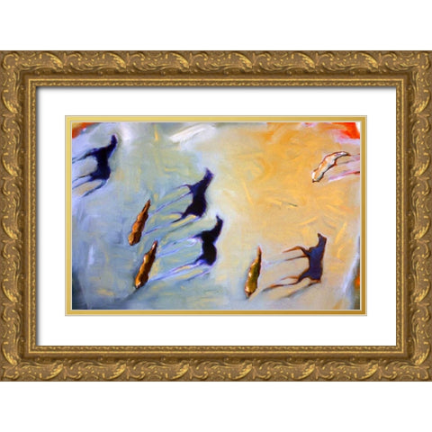 Long Shadows Gold Ornate Wood Framed Art Print with Double Matting by Hoffman, Kate
