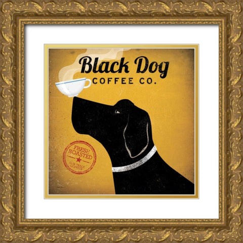 Black Dog Coffee Co Gold Ornate Wood Framed Art Print with Double Matting by Fowler, Ryan