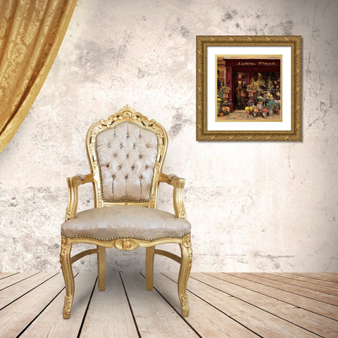 Parisian Shoppe I Gold Ornate Wood Framed Art Print with Double Matting by Hageman, Marilyn