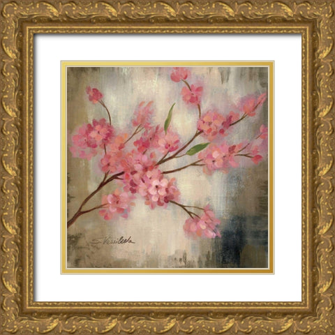 Cherry Blossom I Gold Ornate Wood Framed Art Print with Double Matting by Vassileva, Silvia
