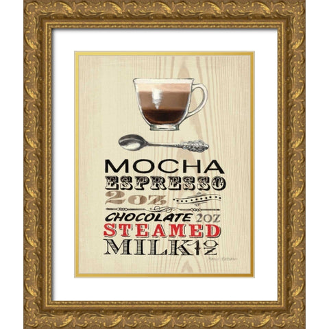 Mocha Gold Ornate Wood Framed Art Print with Double Matting by Fabiano, Marco