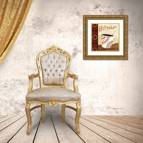 Cup of Joe I Gold Ornate Wood Framed Art Print with Double Matting by Charron, Veronique