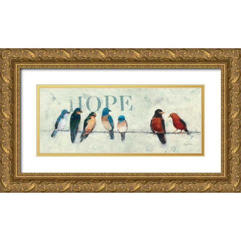 The Usual Suspects Panel II - Believe Gold Ornate Wood Framed Art Print with Double Matting by Tillmon, Avery
