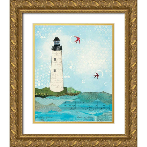 Coastal Notes II Gold Ornate Wood Framed Art Print with Double Matting by Prahl, Courtney