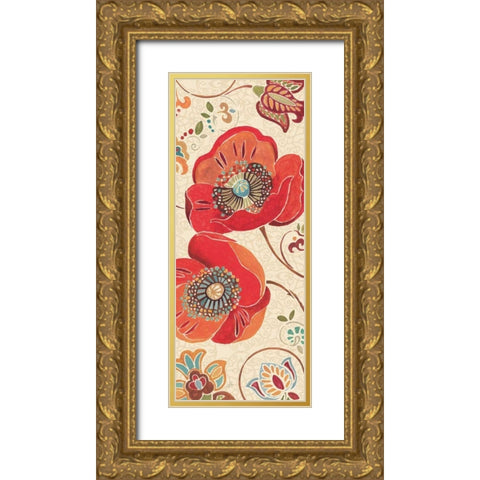 Moroccan Red Light III Gold Ornate Wood Framed Art Print with Double Matting by Brissonnet, Daphne
