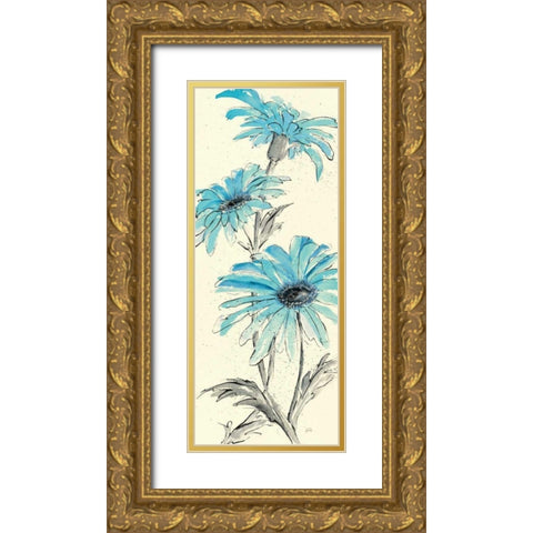 Daisy Dreams I Gold Ornate Wood Framed Art Print with Double Matting by Paschke, Chris