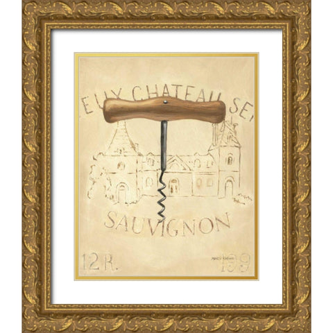 Chateau Nouveau Element IV Gold Ornate Wood Framed Art Print with Double Matting by Fabiano, Marco