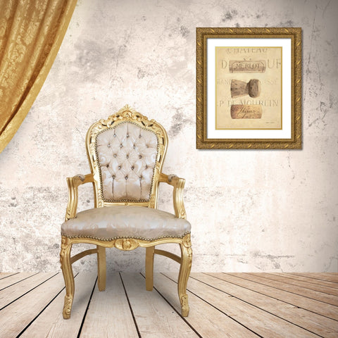 Chateau Nouveau Element V Gold Ornate Wood Framed Art Print with Double Matting by Fabiano, Marco