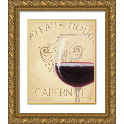 Chateau Nouveau Element IX Gold Ornate Wood Framed Art Print with Double Matting by Fabiano, Marco