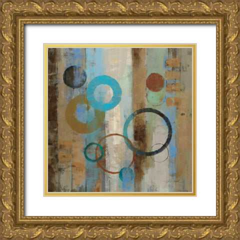 Bubble Graffiti I Gold Ornate Wood Framed Art Print with Double Matting by Vassileva, Silvia