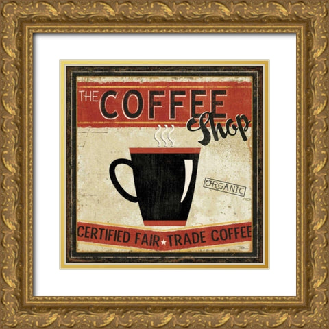 Coffee Roasters III Gold Ornate Wood Framed Art Print with Double Matting by Pela Studio