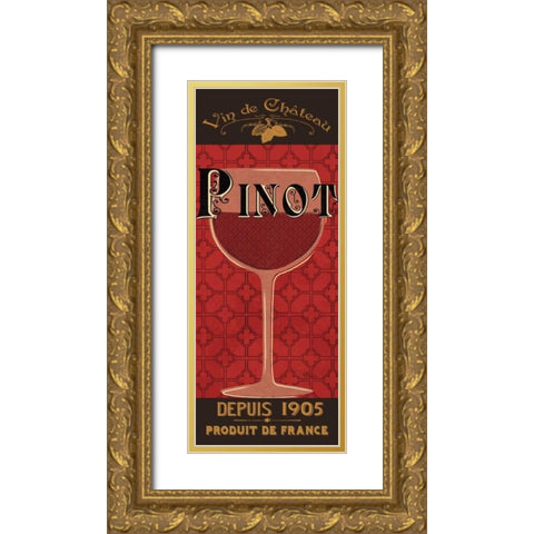 Red Label IV Gold Ornate Wood Framed Art Print with Double Matting by Pela Studio