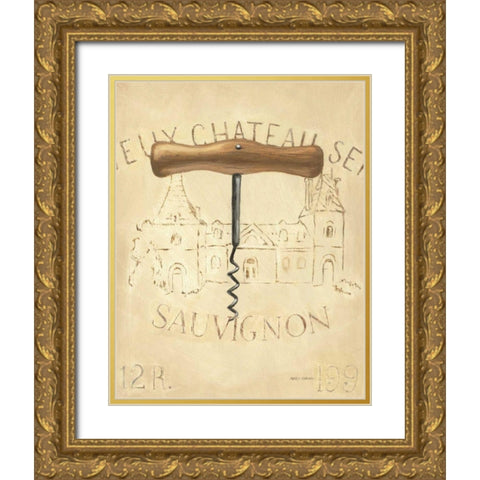 Chateau Nouveau Element IV Gold Ornate Wood Framed Art Print with Double Matting by Fabiano, Marco