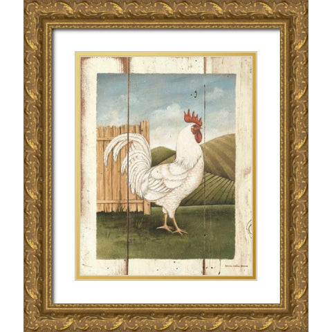 Athos Gold Ornate Wood Framed Art Print with Double Matting by Brown, David Carter