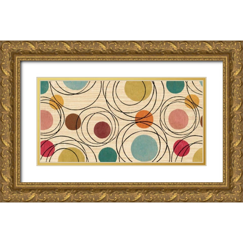 In the Round Gold Ornate Wood Framed Art Print with Double Matting by Wild Apple Portfolio
