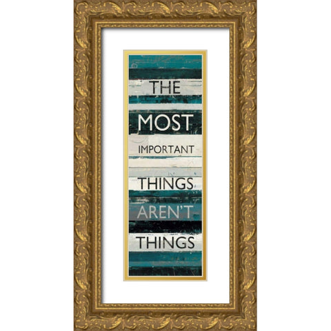 Blue Zephyr Quote II Gold Ornate Wood Framed Art Print with Double Matting by Schick, Mike