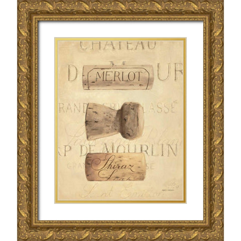 Chateau Nouveau Element V Gold Ornate Wood Framed Art Print with Double Matting by Fabiano, Marco