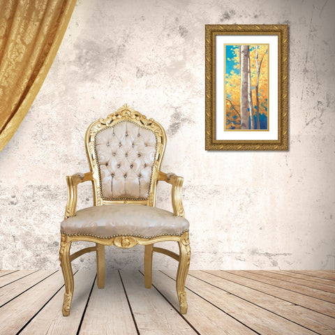 Doubloons Panel II Gold Ornate Wood Framed Art Print with Double Matting by Purinton, Julia