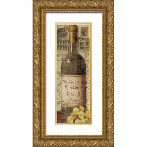 European Wines I Gold Ornate Wood Framed Art Print with Double Matting by Charron, Veronique
