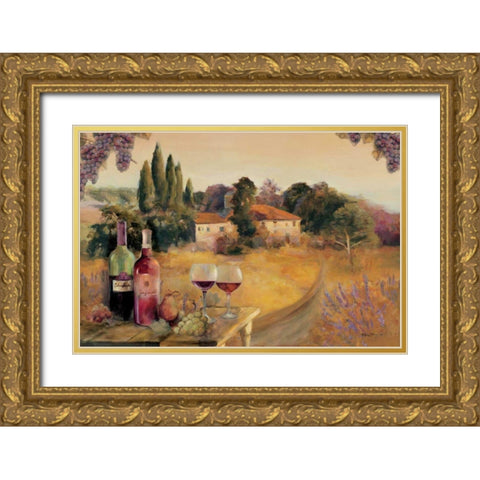 Spoleto Afternoon Gold Ornate Wood Framed Art Print with Double Matting by Hageman, Marilyn