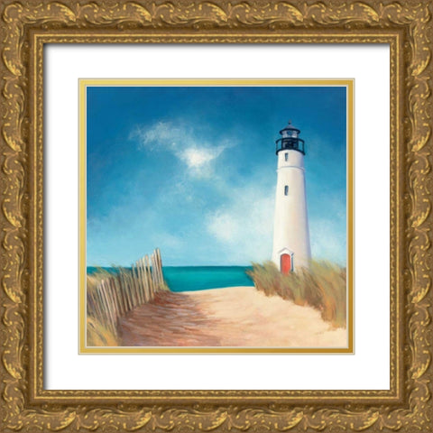 Down the Path Gold Ornate Wood Framed Art Print with Double Matting by Purinton, Julia