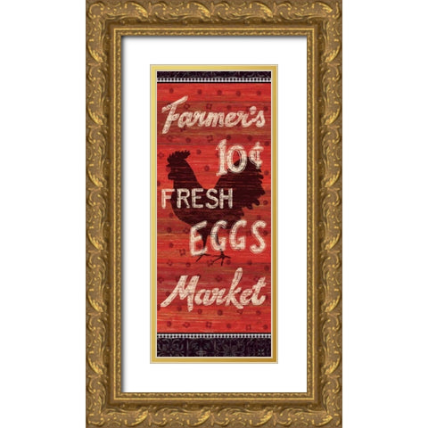 Country Touch VI Gold Ornate Wood Framed Art Print with Double Matting by Brissonnet, Daphne