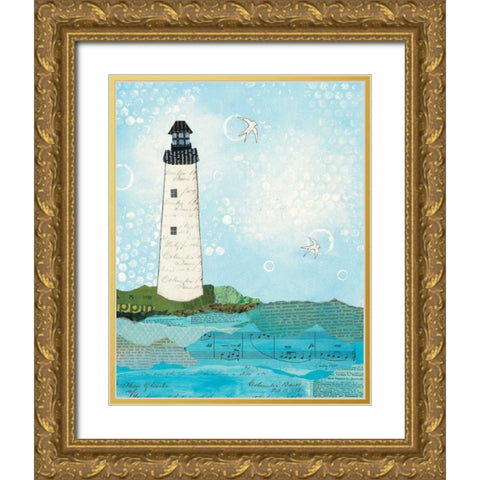 Coastal Notes II Gold Ornate Wood Framed Art Print with Double Matting by Prahl, Courtney