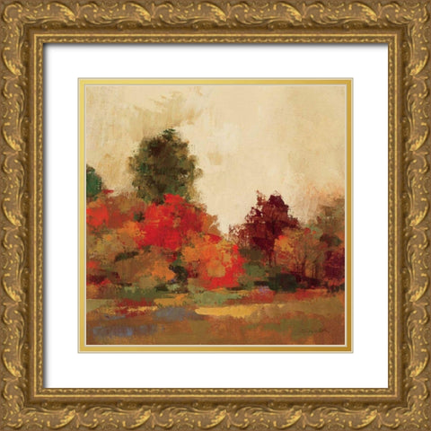 Fall Forest III Gold Ornate Wood Framed Art Print with Double Matting by Vassileva, Silvia