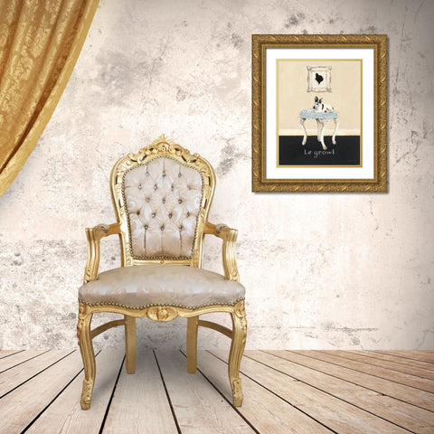 Le Growl Gold Ornate Wood Framed Art Print with Double Matting by Adams, Emily