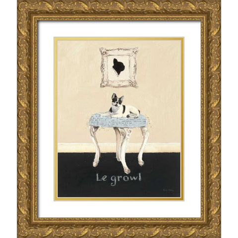 Le Growl Gold Ornate Wood Framed Art Print with Double Matting by Adams, Emily