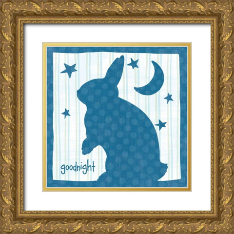 Le Lapin II Gold Ornate Wood Framed Art Print with Double Matting by Wild Apple Portfolio