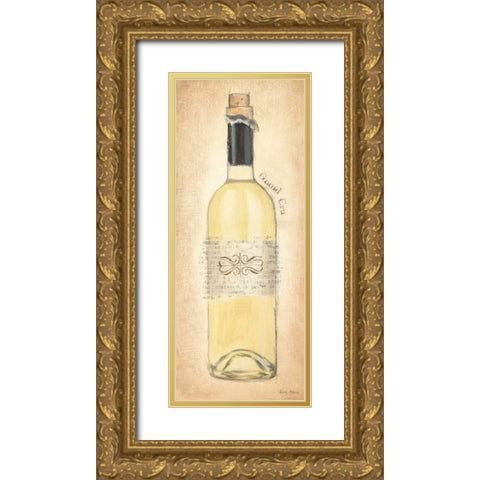 Grand Cru Blanc Bottle Gold Ornate Wood Framed Art Print with Double Matting by Adams, Emily