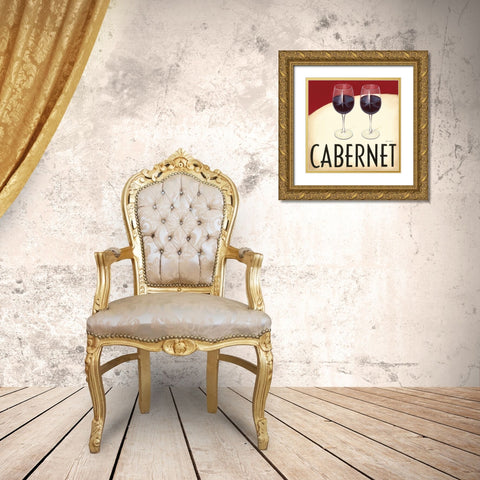 Vin Moderne IV Gold Ornate Wood Framed Art Print with Double Matting by Fabiano, Marco