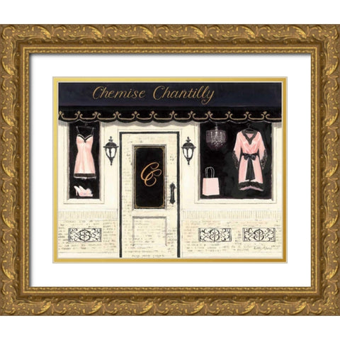 Chemise Chantilly Gold Ornate Wood Framed Art Print with Double Matting by Adams, Emily