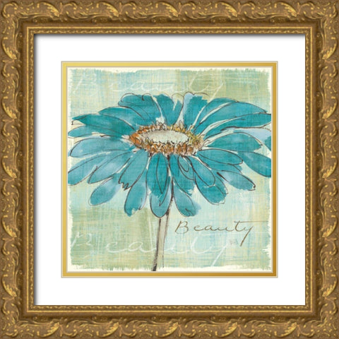 Spa Daisies I Gold Ornate Wood Framed Art Print with Double Matting by Paschke, Chris