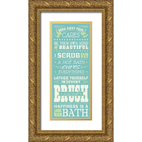 Wash Up I Gold Ornate Wood Framed Art Print with Double Matting by Pela Studio