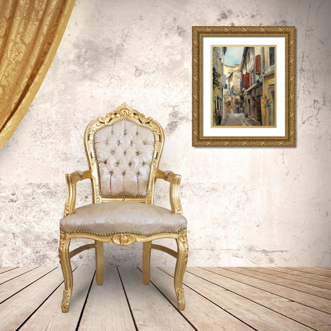 Old Town I Gold Ornate Wood Framed Art Print with Double Matting by Hageman, Marilyn