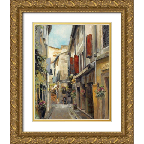 Old Town I Gold Ornate Wood Framed Art Print with Double Matting by Hageman, Marilyn