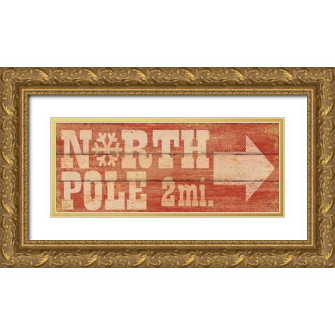 North Pole Gold Ornate Wood Framed Art Print with Double Matting by Brissonnet, Daphne