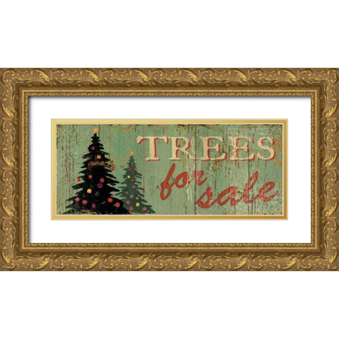 Trees for Sale Gold Ornate Wood Framed Art Print with Double Matting by Brissonnet, Daphne